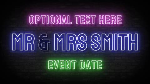 Neon Wall (Font Option 1)