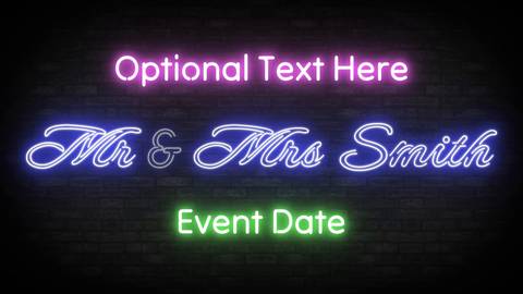 Neon Wall (Font Option 2)