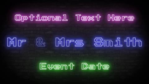 Neon Wall (Font Option 3)